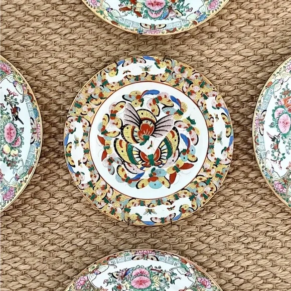 Vintage Rose medallion (4) & 1000 butterfly instant wall plates
